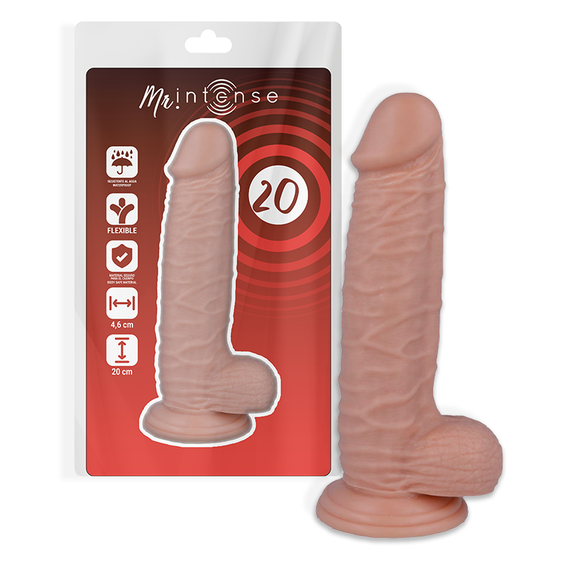 MR INTENSE - 20 DILDO REALISTA 20 CM x 4.6 CM - Sex Shop Sexy