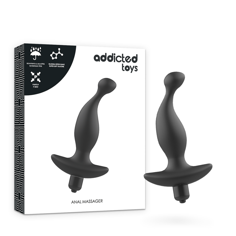 ADDICTED TOYS - MASAJEADOR ANAL CON VIBRACIÓN MODELO NEGRO 1