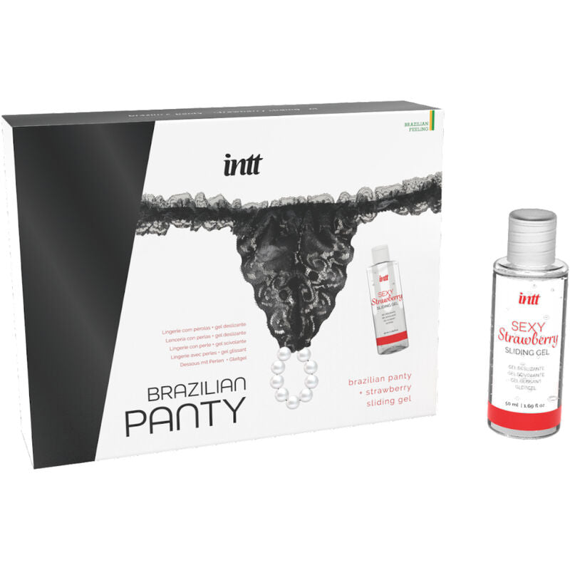 Lanzamientos INTT - Calça Preta Brasileira Com Pérolas E Gel Lubrificante 50 Ml