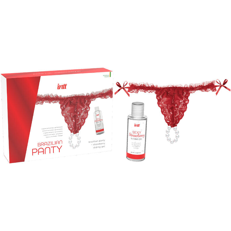 LANZAMIENTOS INTT - CALÇA VERMELHA BRASILEIRA COM Pérolas E GEL LUBRIFICANTE 50 ML