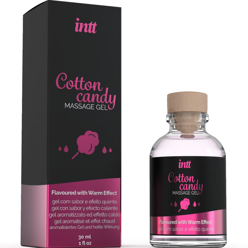 MASAJE INTT Y SEXO ORAL - GEL DE MASAJE COM SABOR ALGODÃO DOCE E EFEITO AQUECENTE