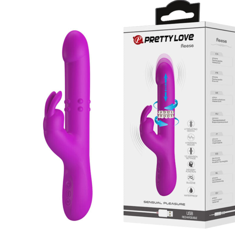 PRETTY LOVE - REESE VIBRADOR COM ROTAÇÃO ROXO