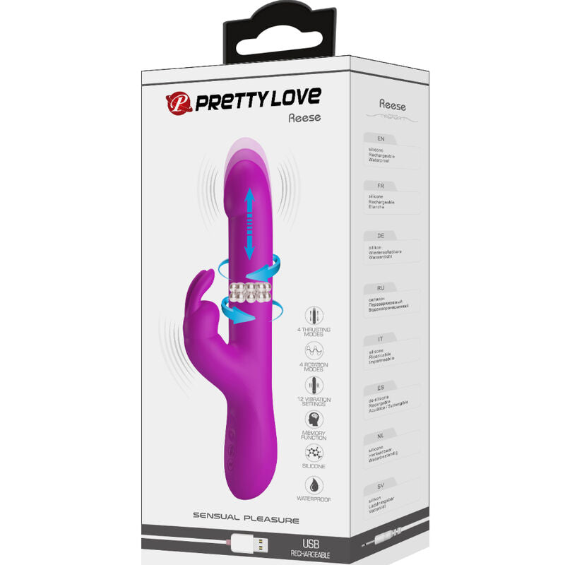 PRETTY LOVE - REESE VIBRADOR COM ROTAÇÃO ROXO