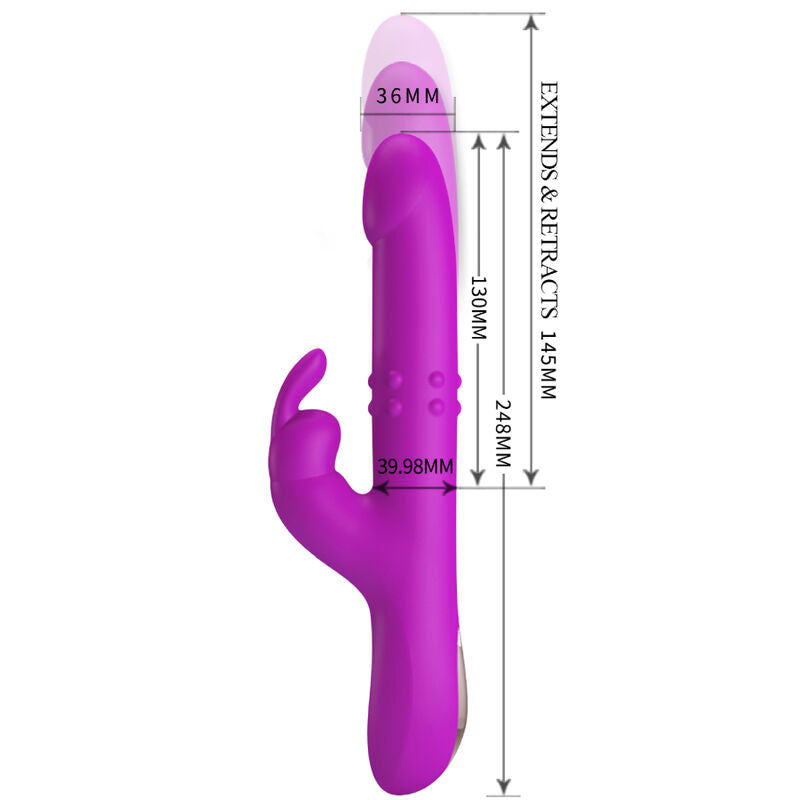 PRETTY LOVE - REESE VIBRADOR COM ROTAÇÃO ROXO