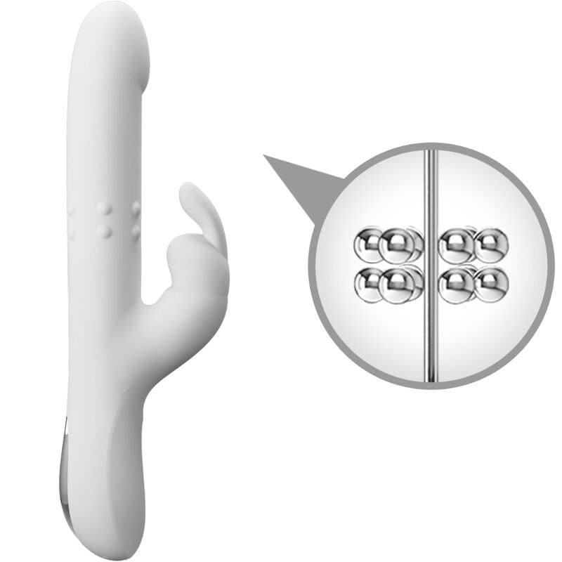 PRETTY LOVE - REESE VIBRADOR COM ROTAÇÃO PRATEADO
