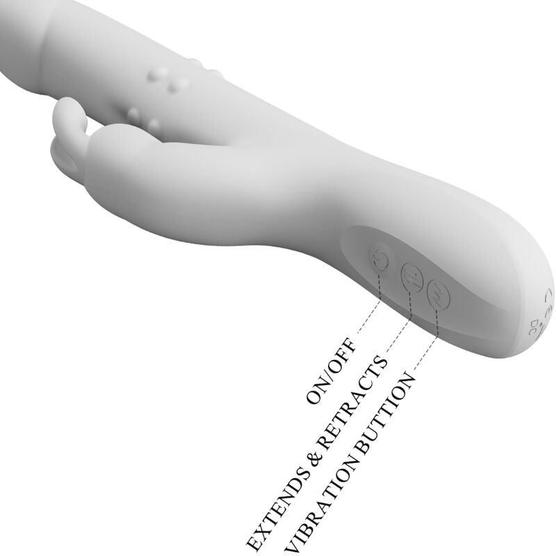 PRETTY LOVE - REESE VIBRADOR COM ROTAÇÃO PRATEADO