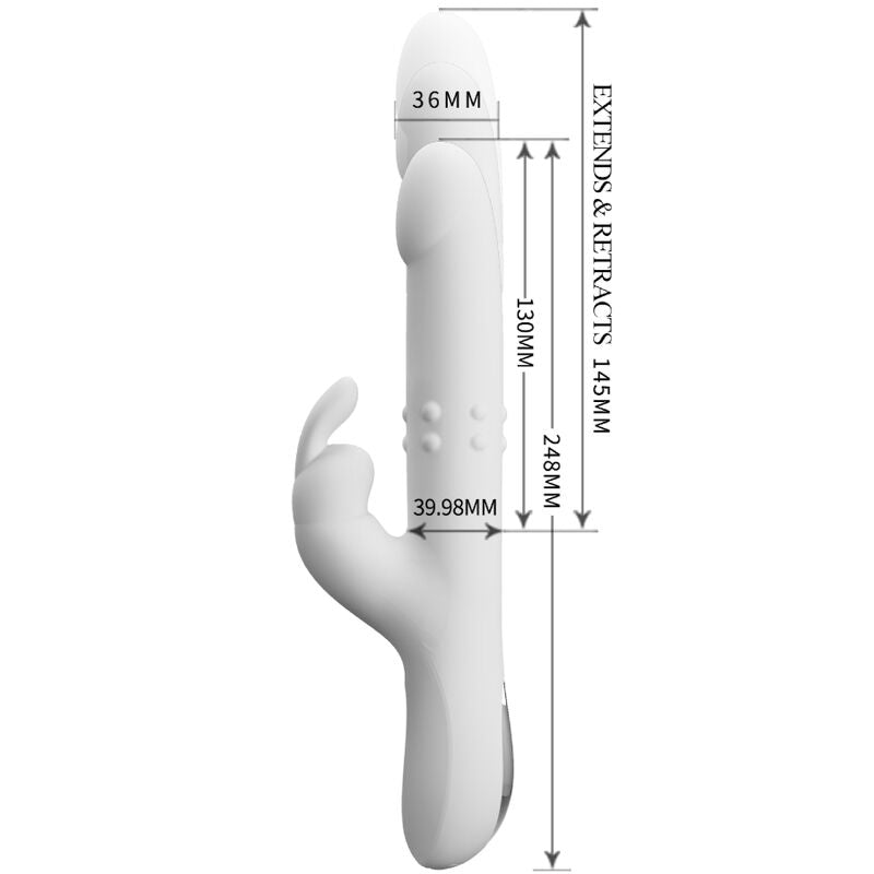 PRETTY LOVE - REESE VIBRADOR COM ROTAÇÃO PRATEADO