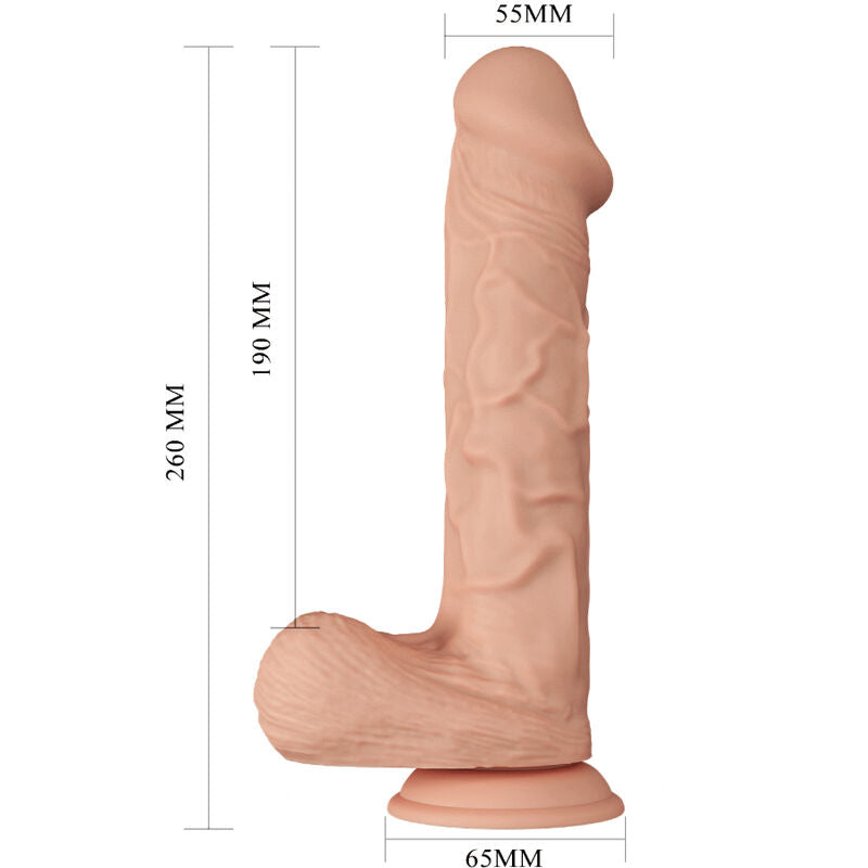 BAILE - BEAUTIFUL ENCOUNTER BERGRISI DILDO REALISTA FLEXÍVEL 26 CM NATURAL