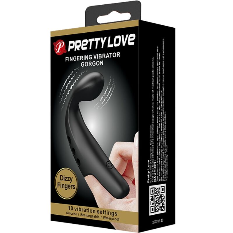 Pretty Love - Dedal Vibrador Gorgona Preto