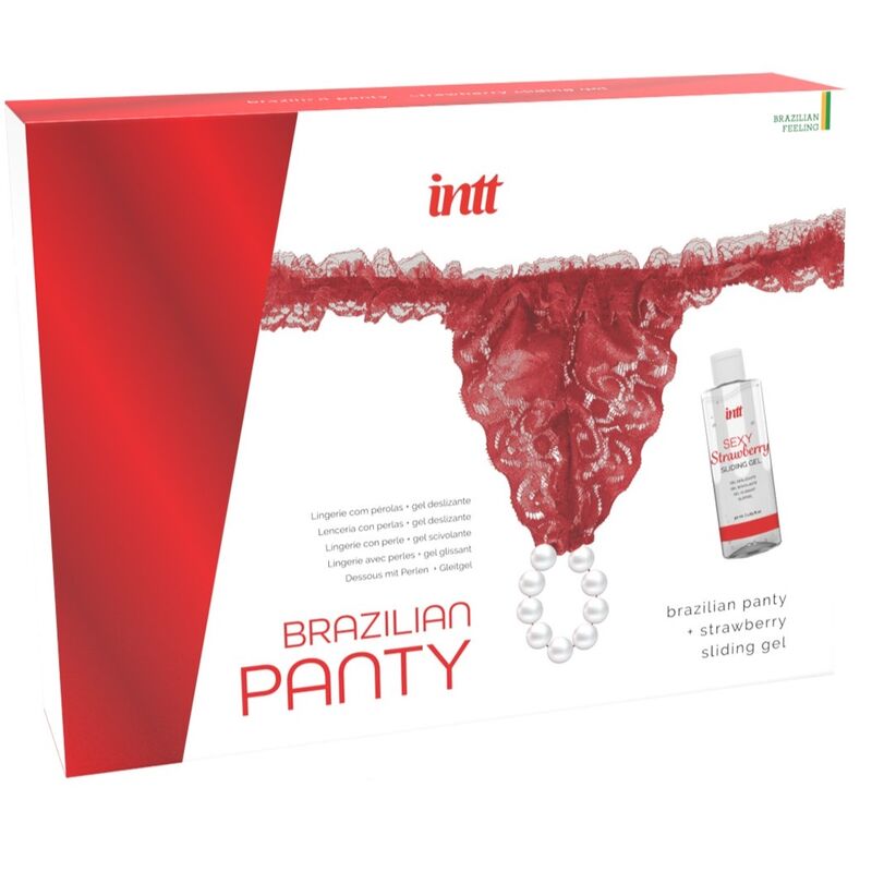 LANZAMIENTOS INTT - CALÇA VERMELHA BRASILEIRA COM Pérolas E GEL LUBRIFICANTE 50 ML