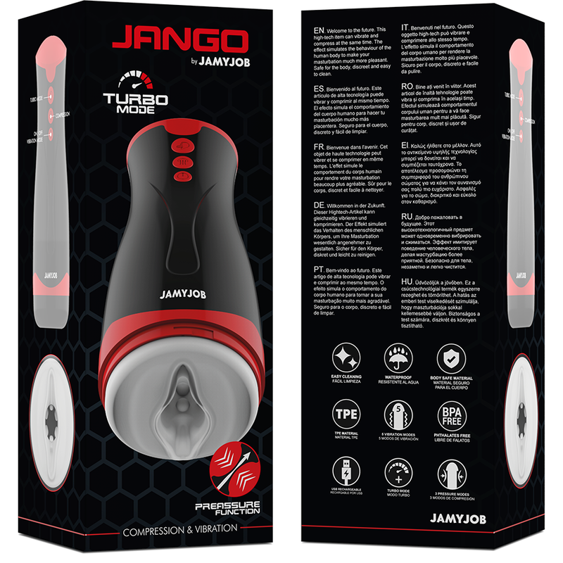 Masturbador de compresión y vibración Jango por JAMYJOB