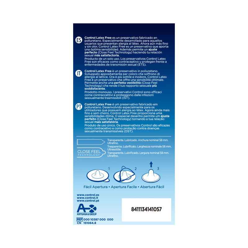 CONTROL - FREE SEM LÁTEX PRESERVATIVOS 5 UNIDADES