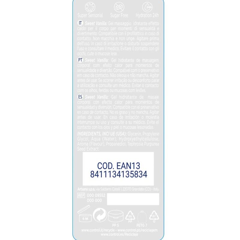 CONTROL - MASAJE 2 EN 1 E PRAZER MADAGASCAR DOCE 200 ML