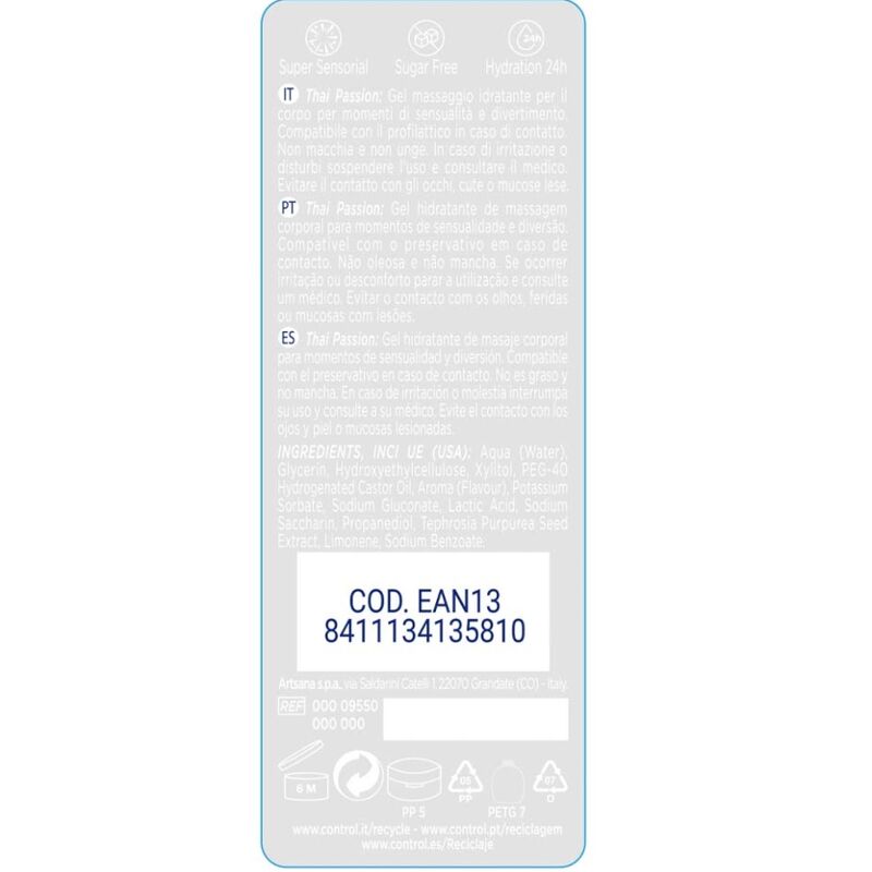 CONTROL - 2 EM 1 MASSAGEM & PRAZER THAI PASSION 200 ML - Sex Shop Sexy