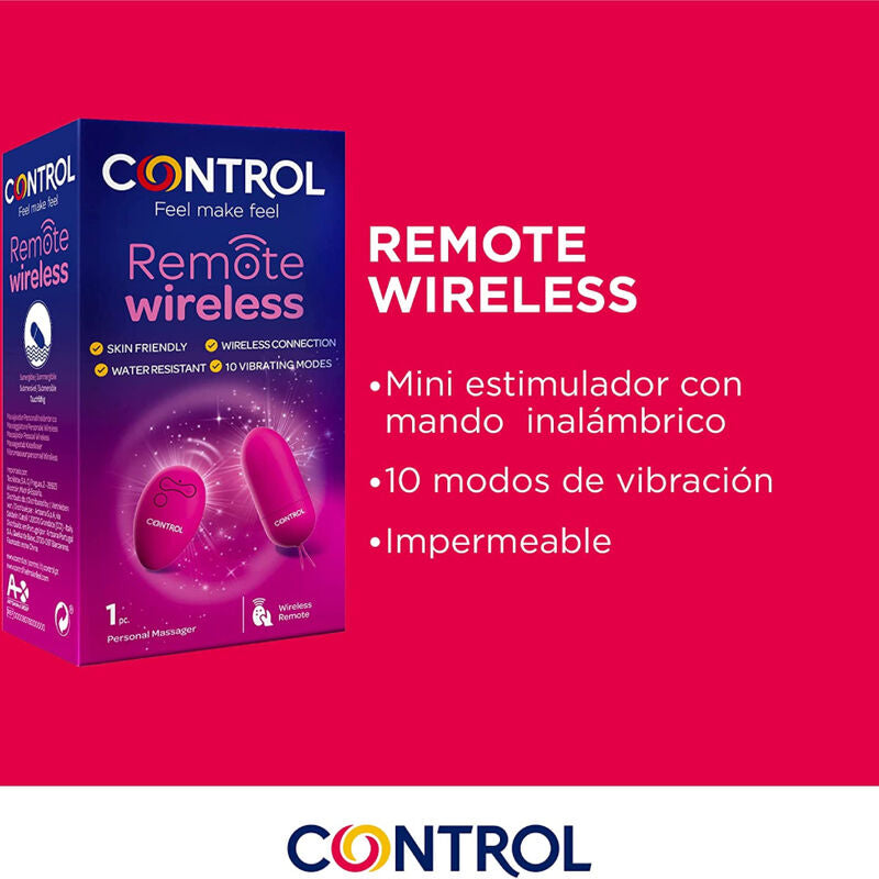 CONTROL - MASSAJADOR PESSOAL COM CONTROLO REMOTO WIRELESS