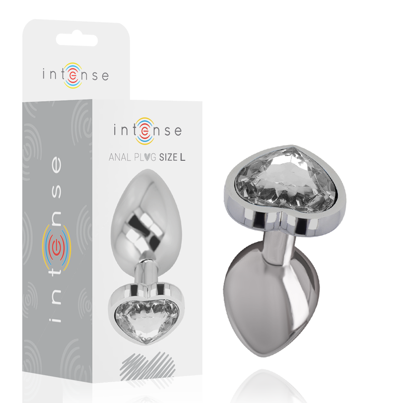 INTENSO - PLUG ANAL METAL ALUMÍNIO BRANCO CORAO TAMANHO L