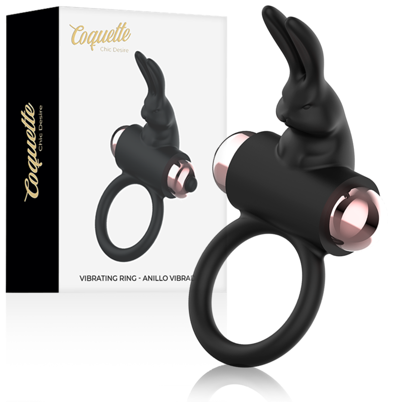 COQUETTE CHIC DESIRE - ANEL CON VIBRADOR NEGRO/ ORO