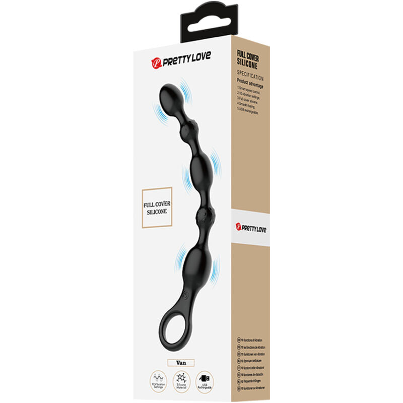 PRETTY LOVE - VAN ANAL BALLS 10 VIBRAÕES SILICONA RECARGABLE