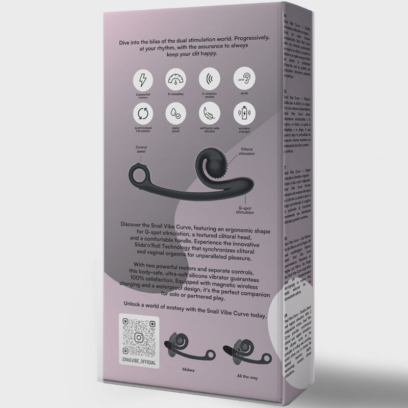 VIBRADOR CARACOL - VIBRADOR CURVO PRETO