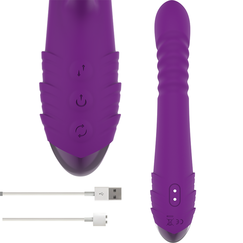 INTENSE - IGGY VIBRADOR MULTIFUNÇÕES RECARREGÁVEL UP & DOWN COM ESTIMULADOR CLITORIANO ROXO