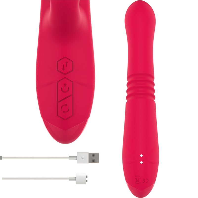 Intense - Vibrador Up &amp; Down Recarregável Dua Multifuncional Com Língua Vermelha