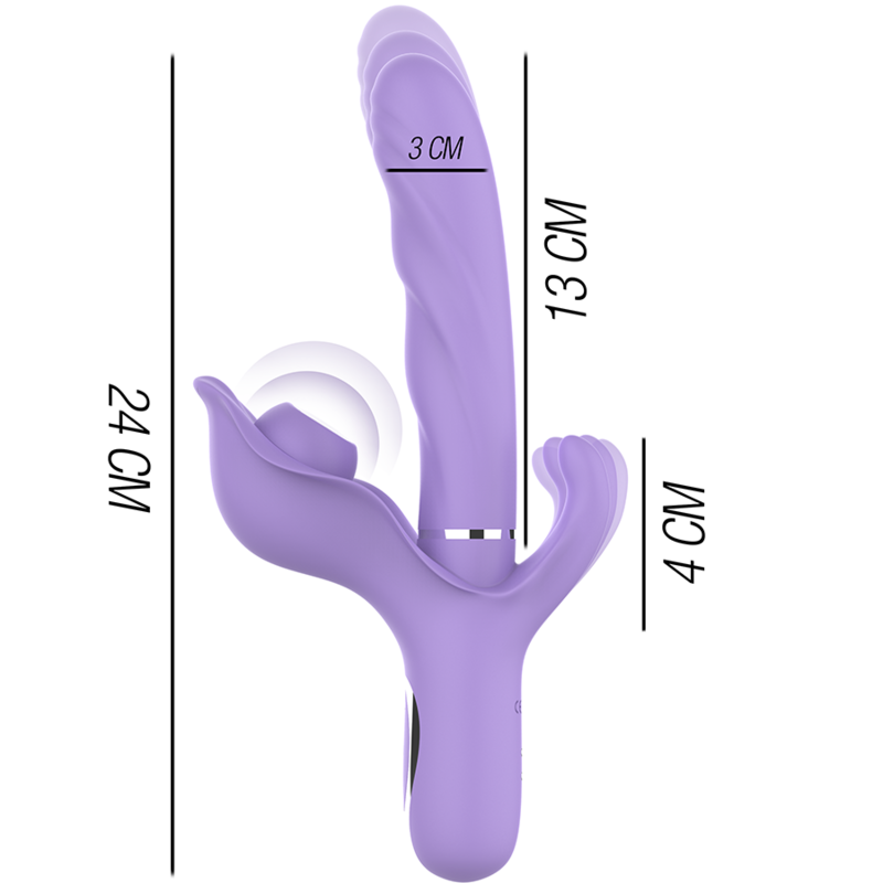 Intenso - Billie Multifuncional Vibrador Recarregável Sucção e Pulsação Roxo