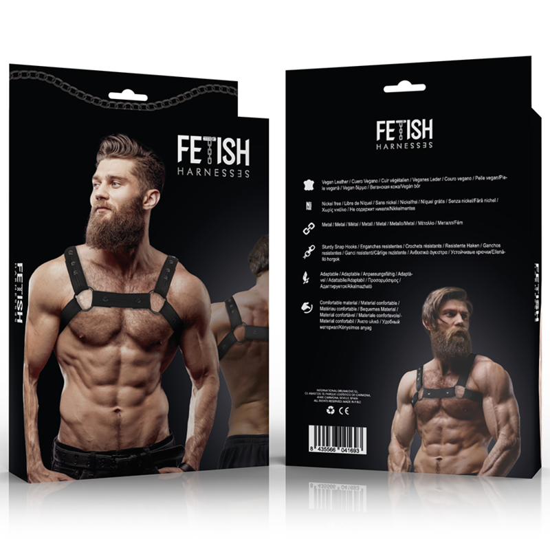 FETISH ACTITUD SUMISA - ARNÊS ESPORTIVO DE NEOPRENO AJUSTVEL PARA HOMENS