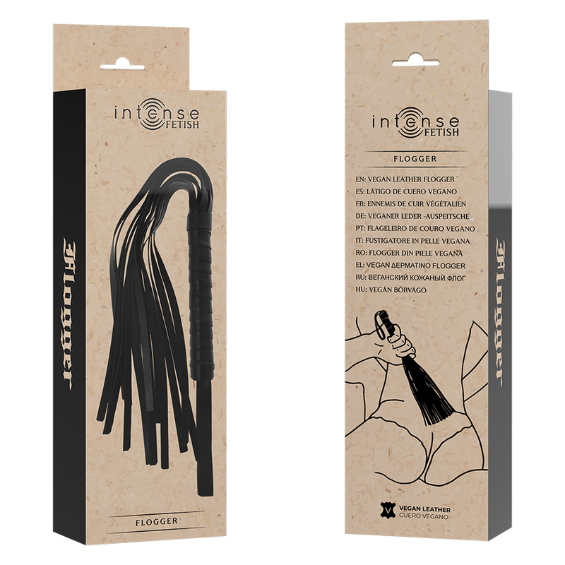 INTENSO - FETISH FLOGGER DE COURO VEGANO