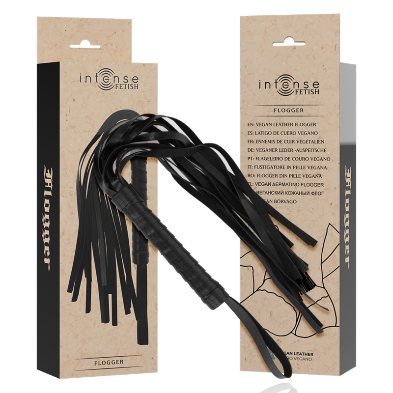 INTENSO - FETISH FLOGGER DE COURO VEGANO