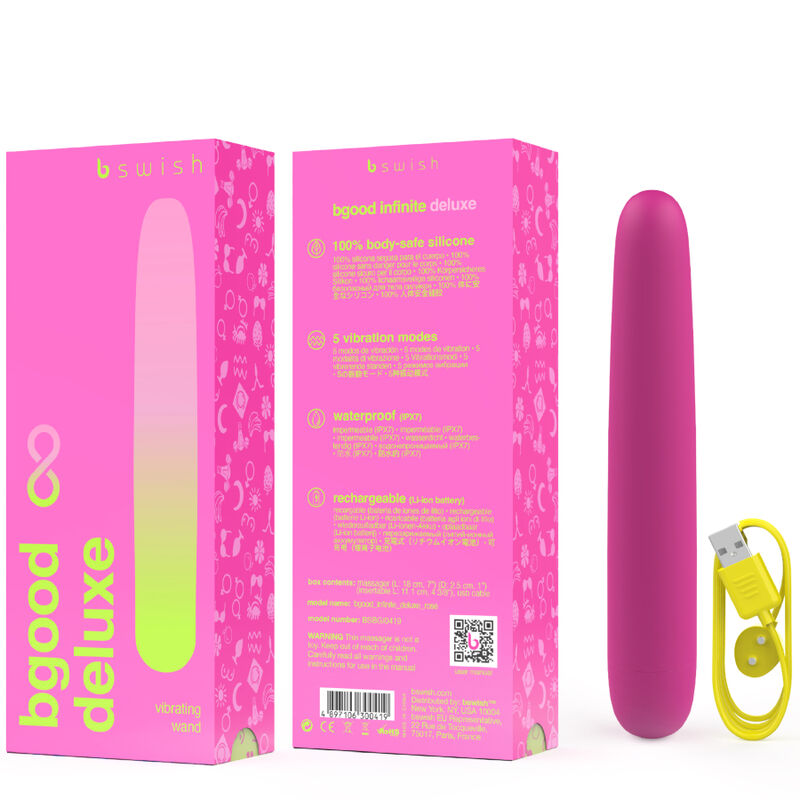 B SWISH - BGOOD INFINITE DELUXE VIBRADOR RECARREGVEL ROSA SILICONA