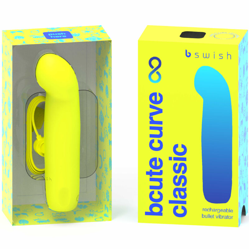 B SWISH - BCUTE CURVE INFINITE CLASSIC RECARREGVEL VIBRADOR DE SILICONA AMARELO