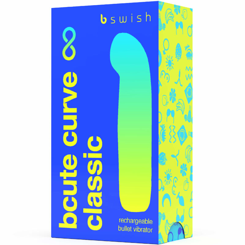 B SWISH - BCUTE CURVE INFINITE CLSSICO RECARREGVEL VIBRADOR AZUL SILICONA