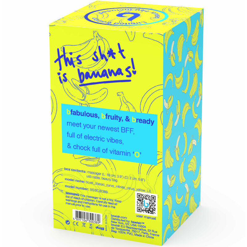 B SWISH - BCUTE CURVE INFINITE CLASSIC EDIO LIMITADA VIBRADOR DE SILICONA RECARREGVEL AMARELO