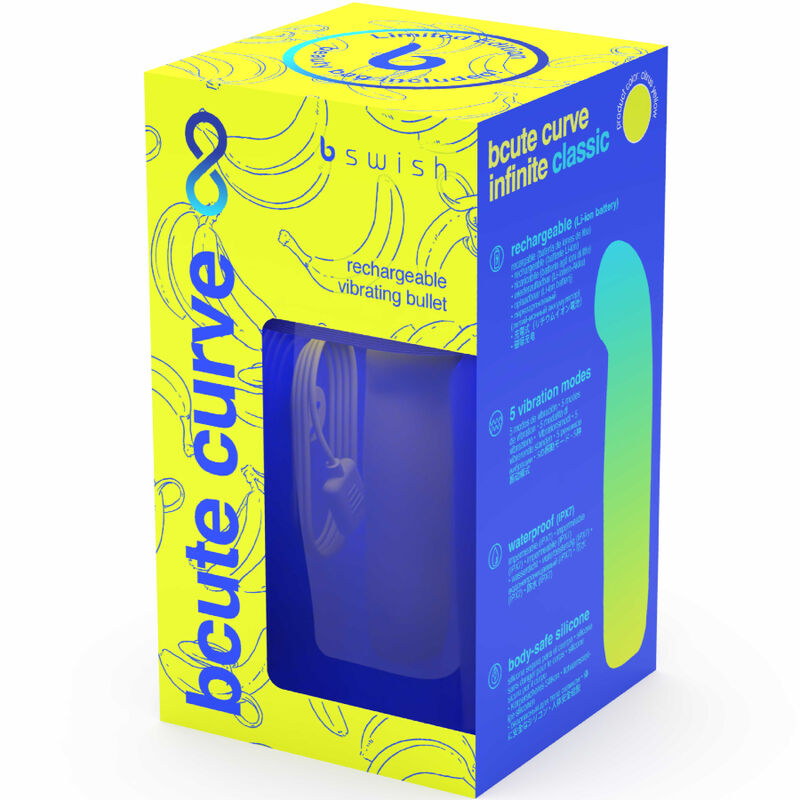 B SWISH - BCUTE CURVE INFINITE CLASSIC EDIO LIMITADA VIBRADOR DE SILICONA RECARREGVEL AMARELO
