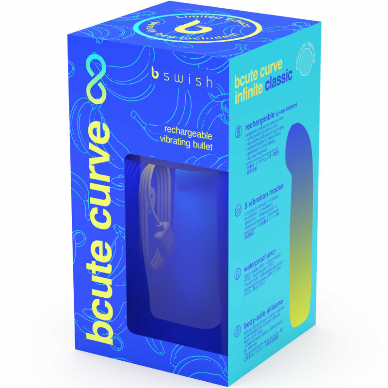 B SWISH - BCUTE CURVE INFINITE CLASSIC EDIO LIMITADA VIBRADOR RECARREGVEL DE SILICONA AZUL