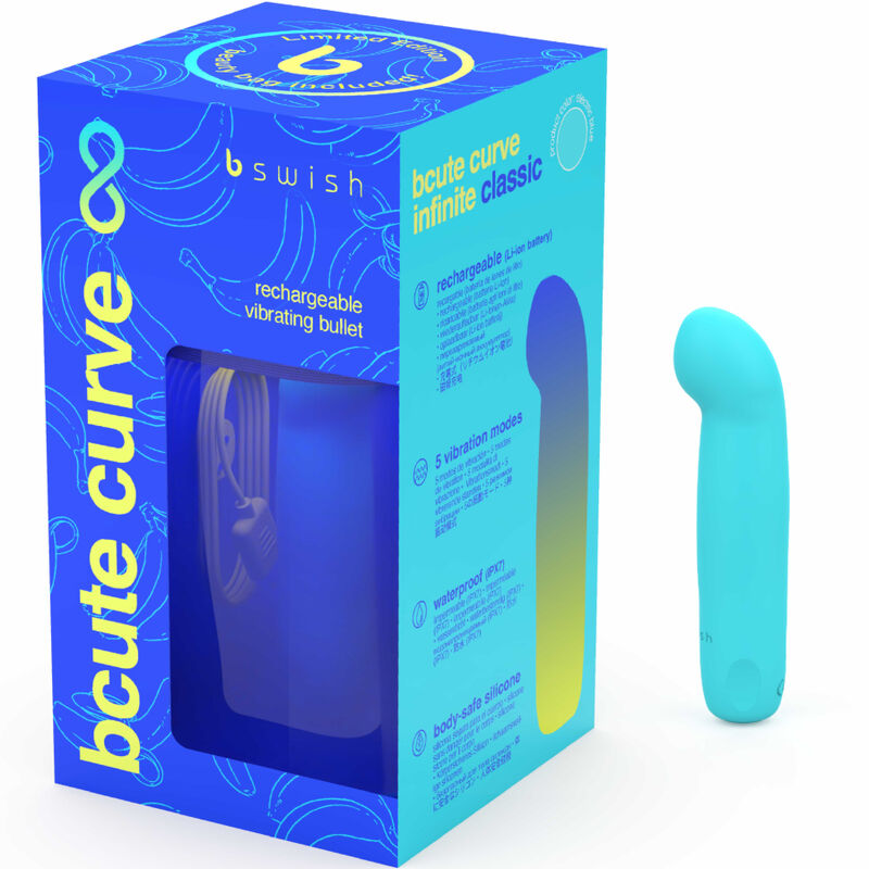 B SWISH - BCUTE CURVE INFINITE CLASSIC EDIO LIMITADA VIBRADOR RECARREGVEL DE SILICONA AZUL