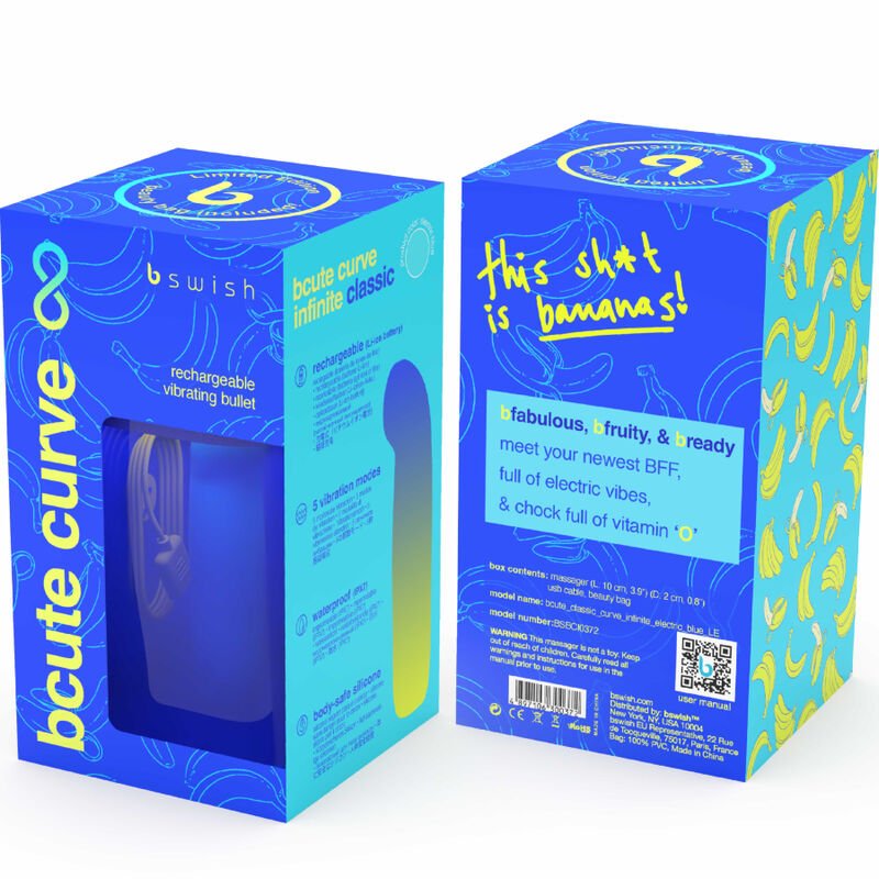 B SWISH - BCUTE CURVE INFINITE CLASSIC EDIO LIMITADA VIBRADOR RECARREGVEL DE SILICONA AZUL