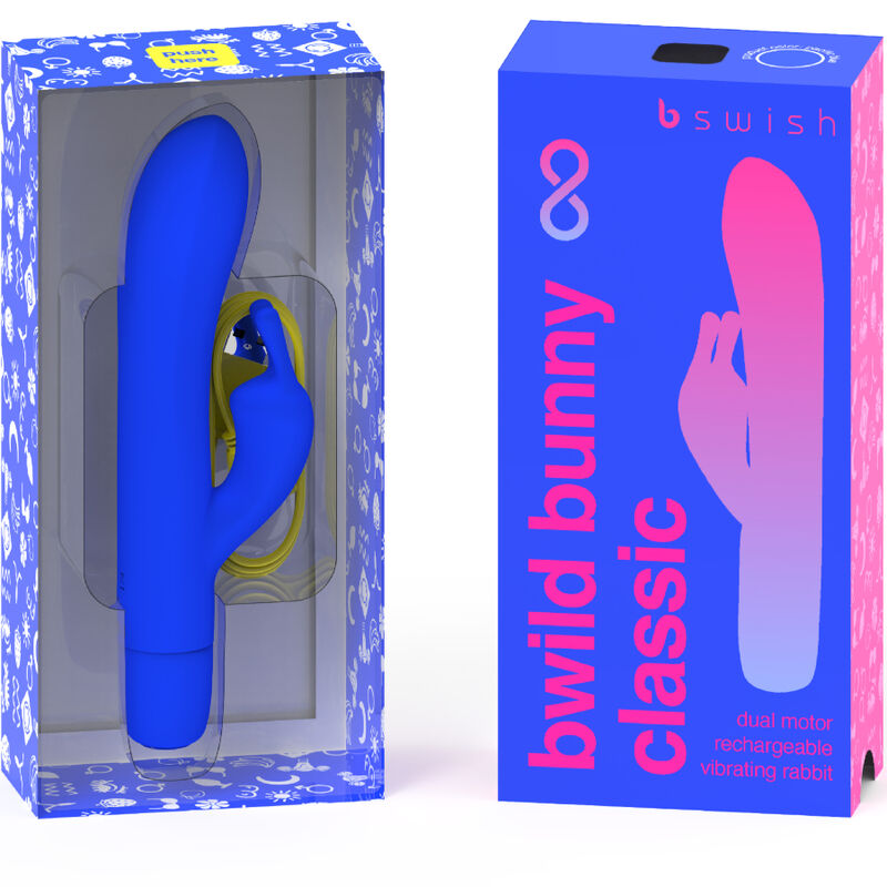 B SWISH - BWILD BUNNY INFINITE CLASSIC RECARREGVEL VIBRADOR AZUL SILICONA