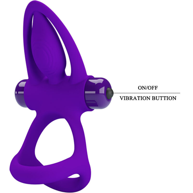 PRETTY LOVE - ANEL VIBRADOR 10 VIBRAÕES LILA SILICONA