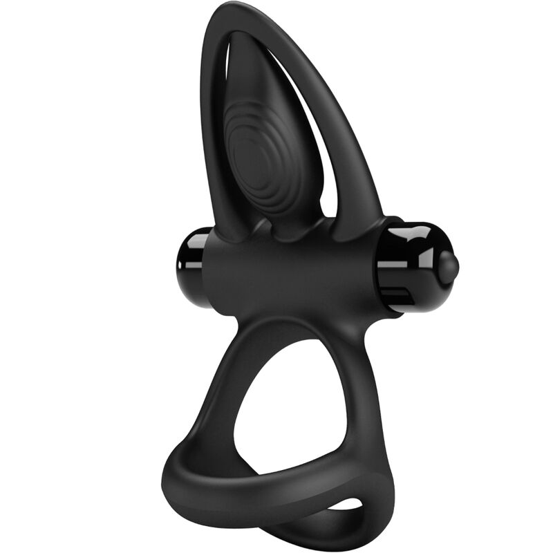 PRETTY LOVE - ANEL VIBRANTE 10 VIBRAÕES SILICONA PRETO