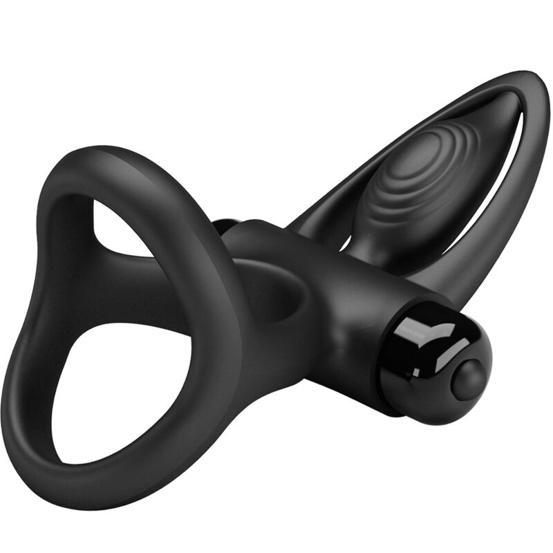 PRETTY LOVE - ANEL VIBRANTE 10 VIBRAÕES SILICONA PRETO