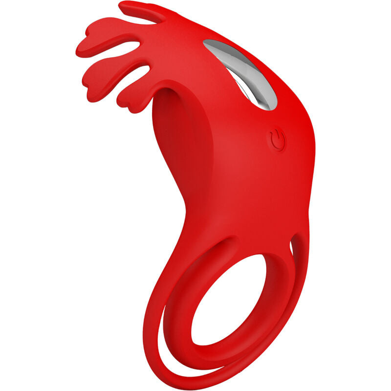 PRETTY LOVE - ANEL VIBRADOR RUBEN 7 VIBRAÕES SILICONA VERMELHO