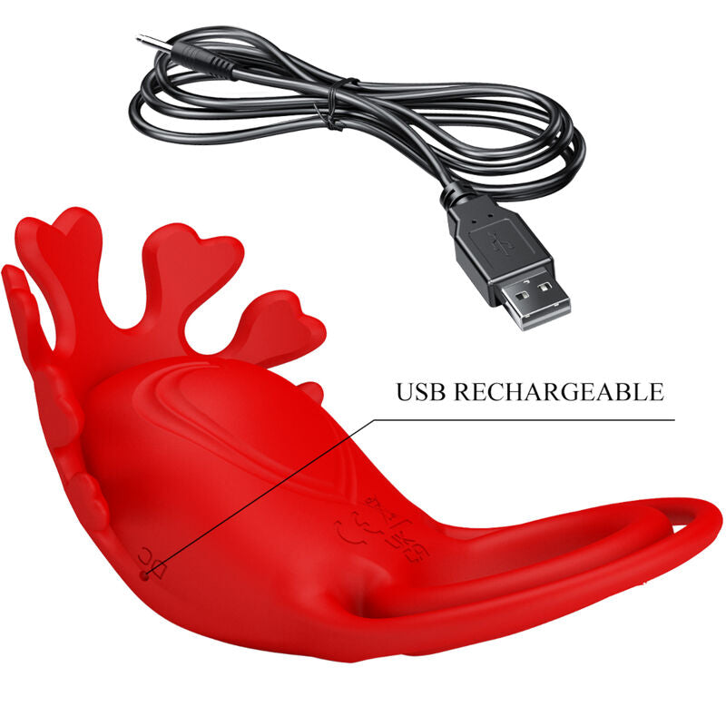 PRETTY LOVE - ANEL VIBRADOR RUBEN 7 VIBRAÕES SILICONA VERMELHO