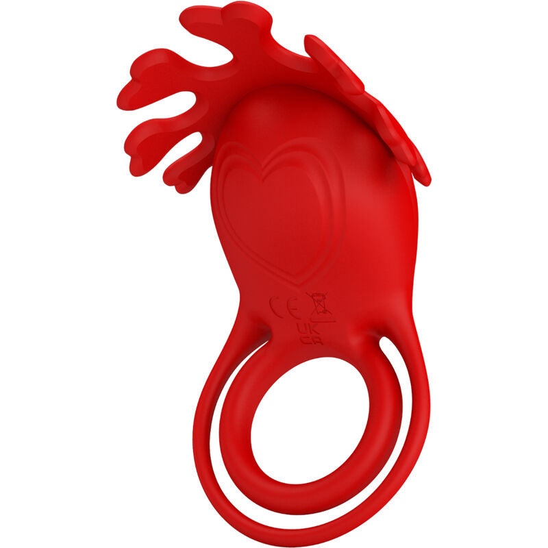 PRETTY LOVE - ANEL VIBRADOR RUBEN 7 VIBRAÕES SILICONA VERMELHO