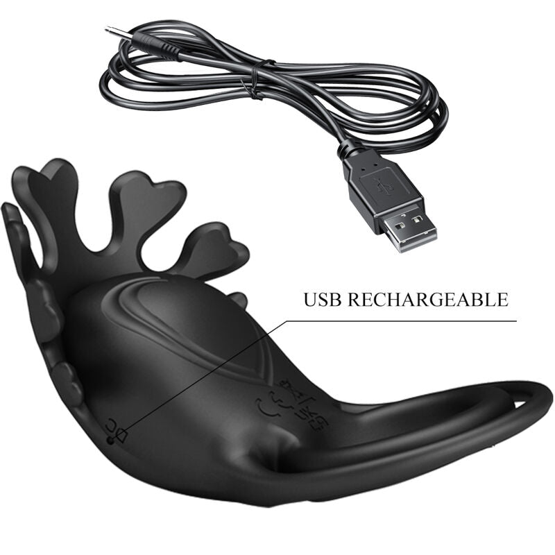 PRETTY LOVE - ANEL VIBRADOR RUBEN 7 VIBRAÕES SILICONA PRETO