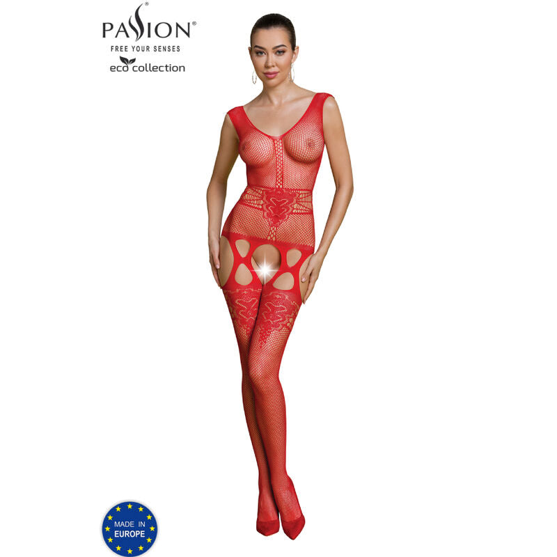 Pasión - Colete Eco Bodystocking Eco BS014 Vermelho