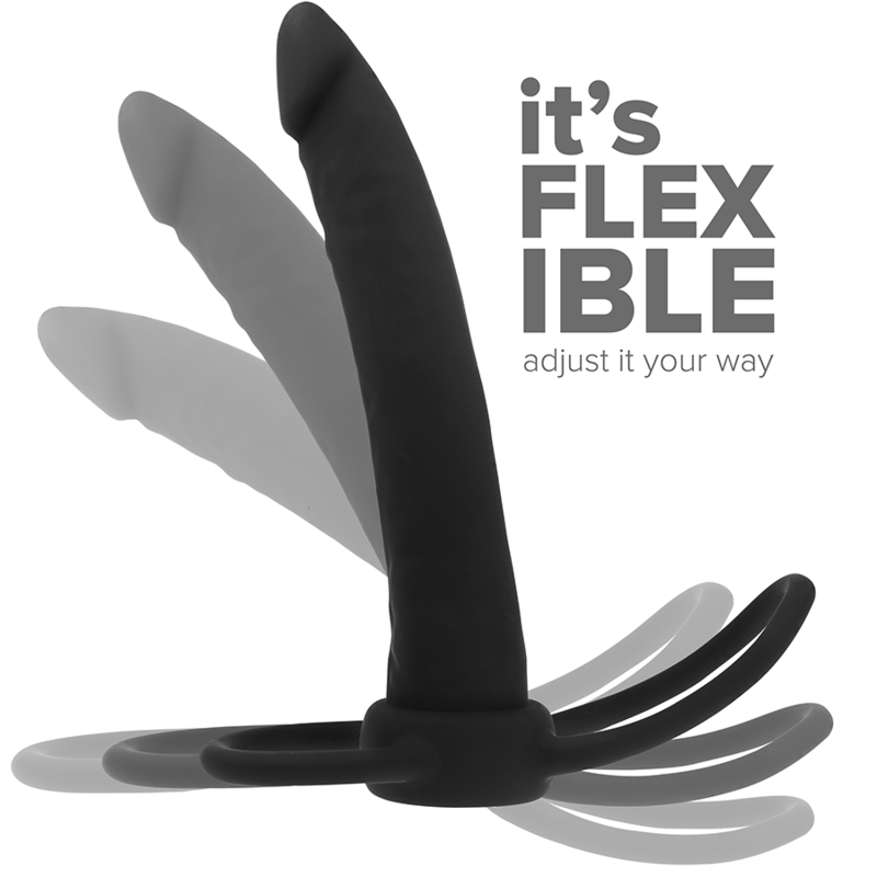 MITOLOGÍA - DILDO ANAL COBI ONYX COM ANEL DE GALO E TESTÍCULO 13 SILICONA CM