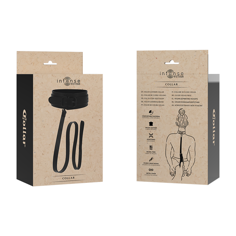 INTENSO - FETISH COLAR DE COURO VEGANO