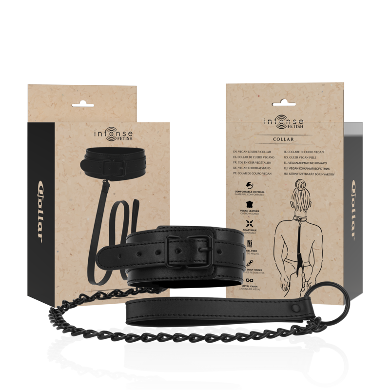 INTENSO - FETISH COLAR DE COURO VEGANO