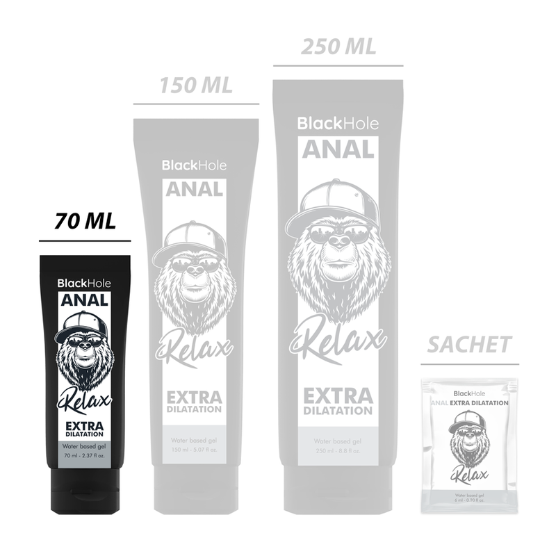 Black Hole - Gel Base de Agua Dilatação Anal 70 ml